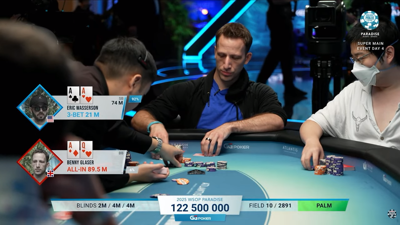 WATCH: Brutal Slowroll with Aces on WSOP Super Main Event Final Table Bubble