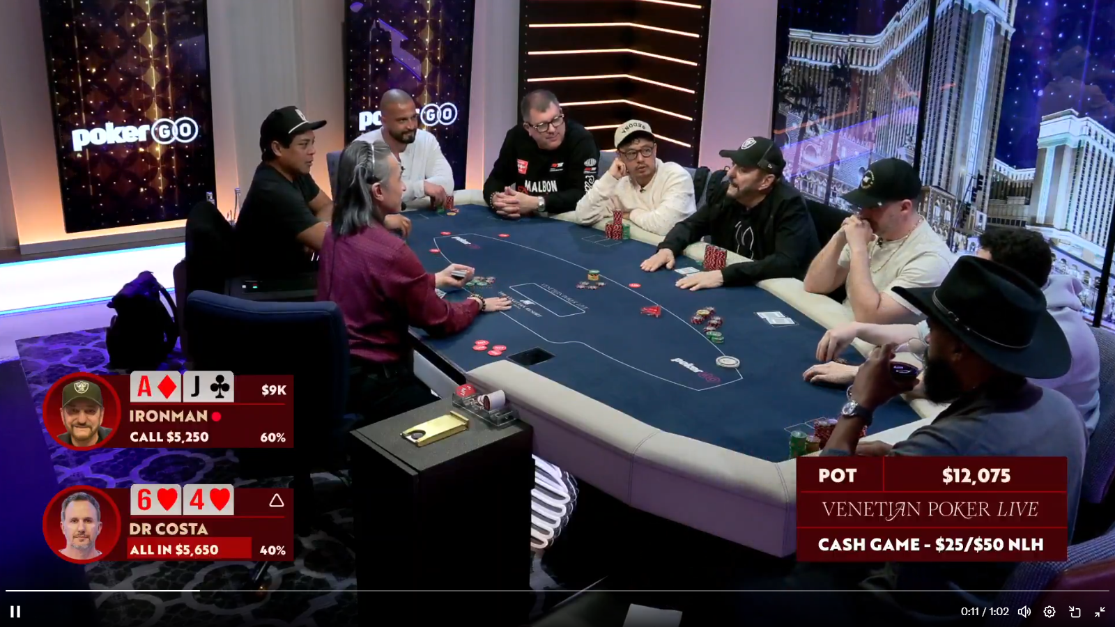 Player Goes All In with Six-High Before an Insane Runout on Venetian Poker Live